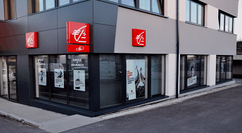 Illustration d'une agence caisse d'épargne