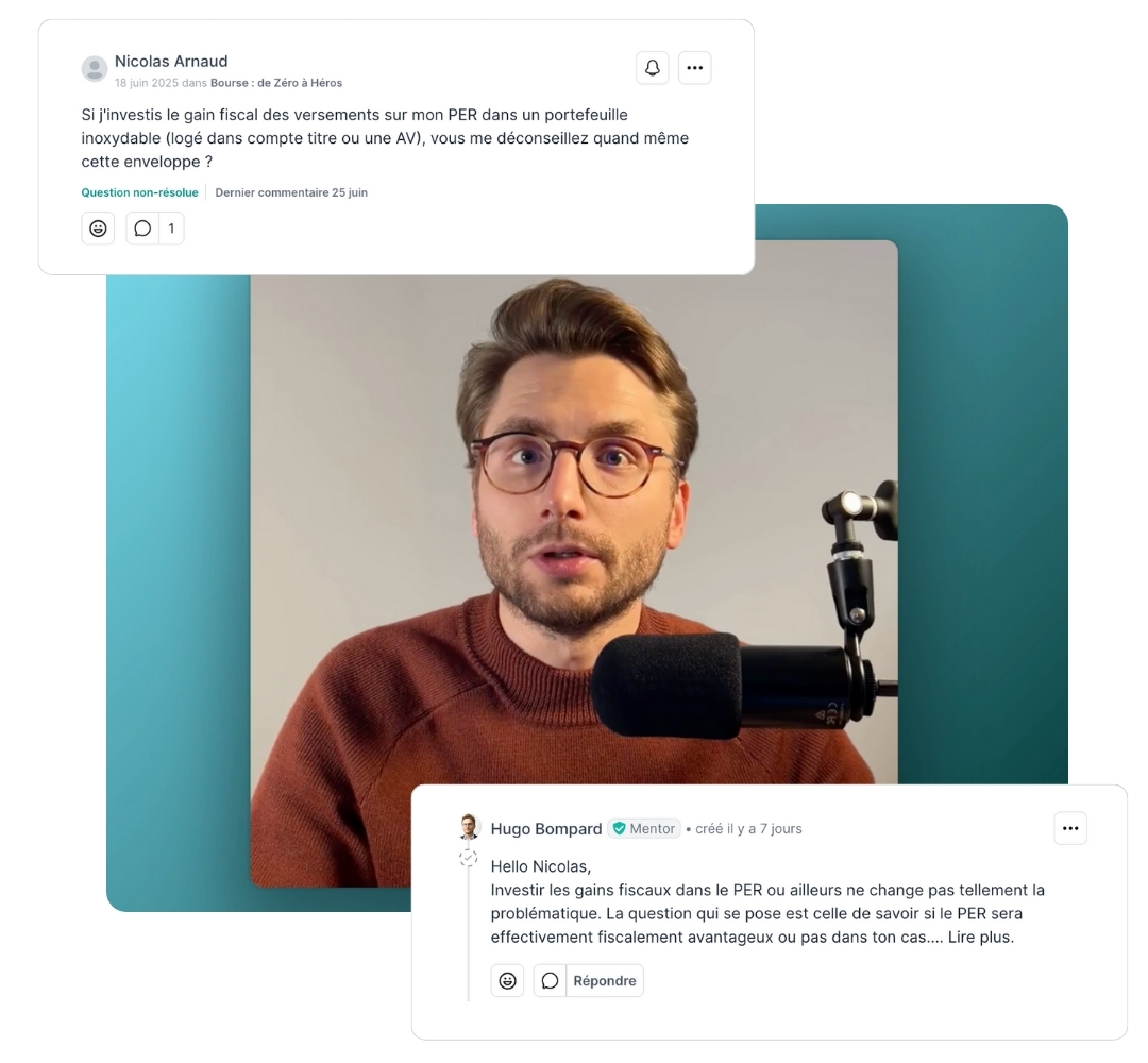 Vous pouvez poser vos questions à tout moment lors de cette formation
