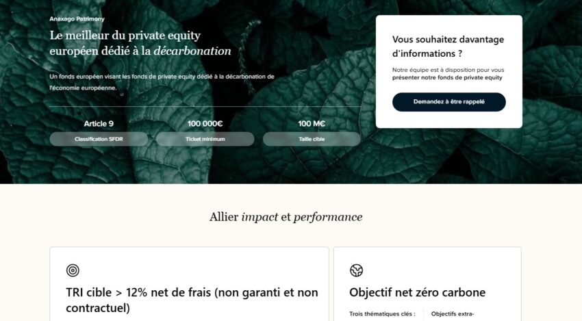 Visuel du fonds AxClimat I d'Anaxago