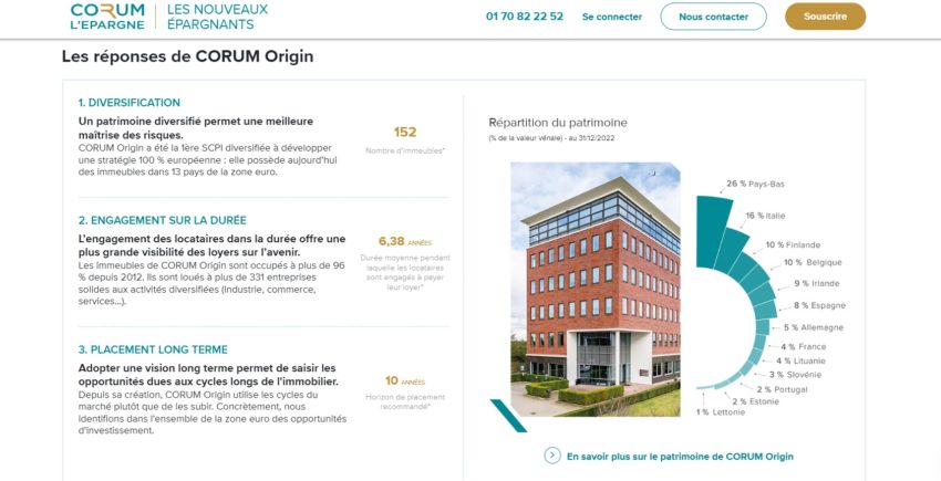 La SCPI CORUM Origin ne manque pas d'atouts