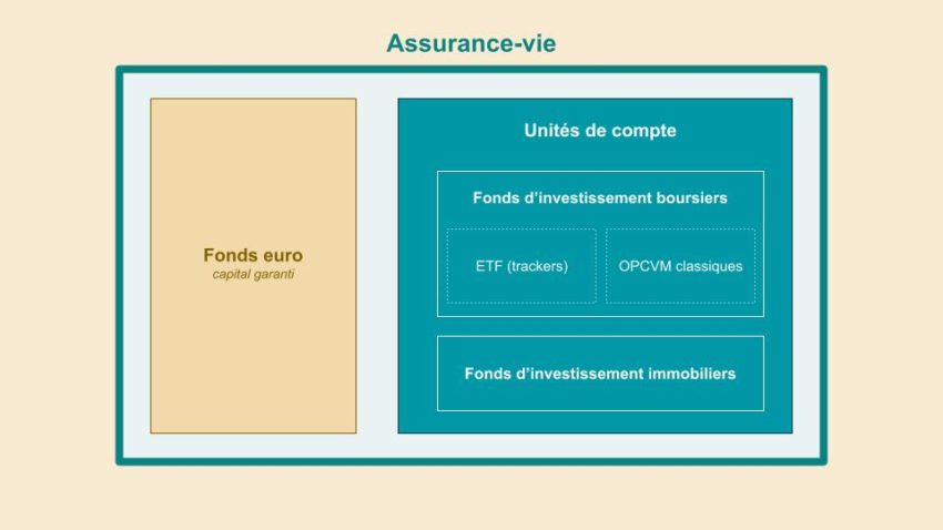 Fonctionnement de l’assurance-vie : une enveloppe dans laquelle on peut faire différents investissements.