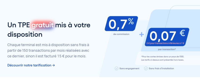 Description des commissions de transaction de Stancer