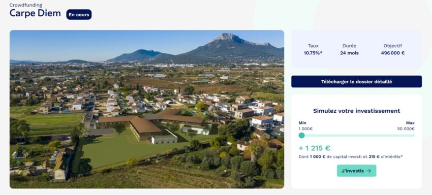 Exemple d'un projet proposé par Homunity : le Carpe Diem, un projet d'EHPAD