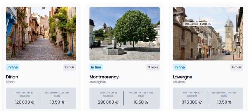 Exemples de projets financés sur la plateforme HouseBase