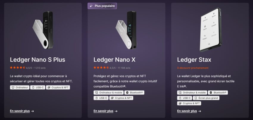 Image de portefeuilles crypto physiques, utiles pour protéger vos investissements en cryptomonnaies