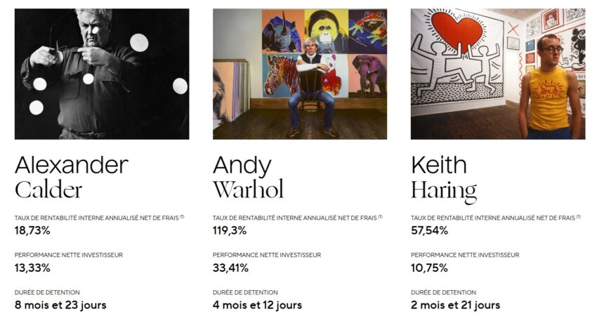 Exemples d'investissements dans l'art menés à terme par Matis