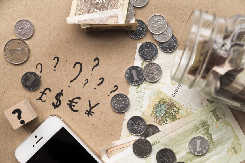 Billet et piece de monnaie 