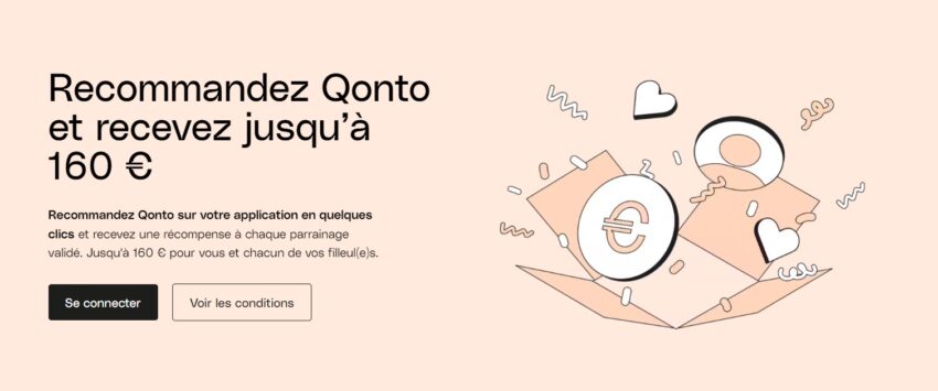 Illustration provenant de la page parrainage de Qonto