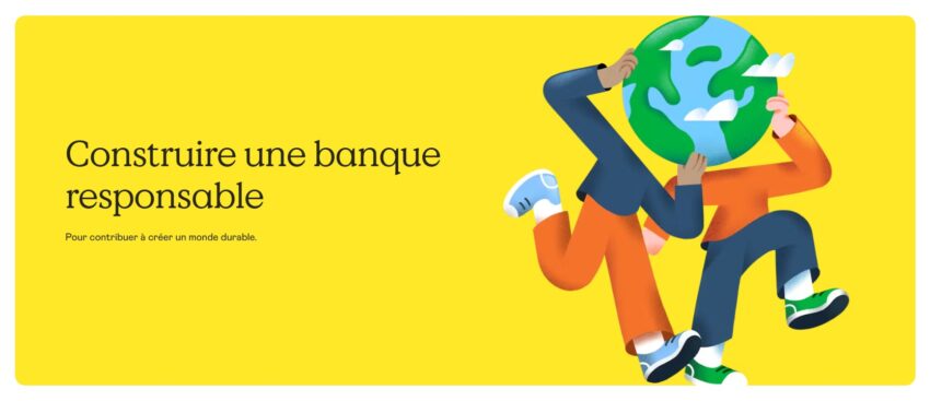 Visuel de la banque pro digitale Shine indiquant qu'elle souhaite être une banque responsable