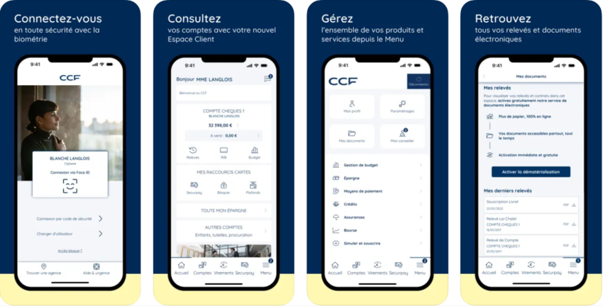 L'application du CCF sur l'app store