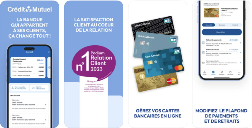 Site web et application mobile Crédit mutuel 