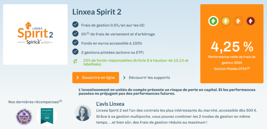 Linxea Spirit, pour choisir soi même ses supports ISR