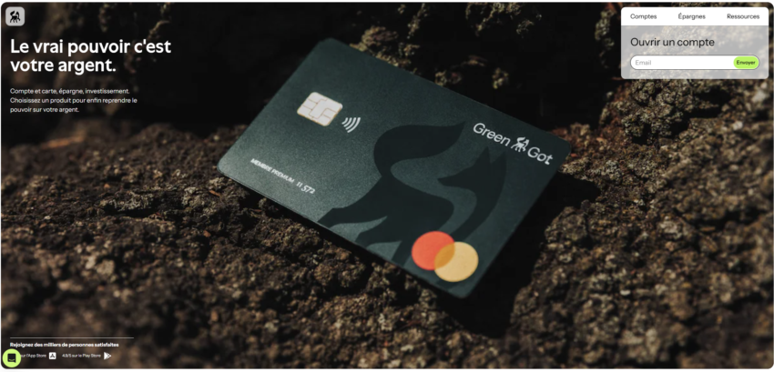 page d'accueil du site de Green-got