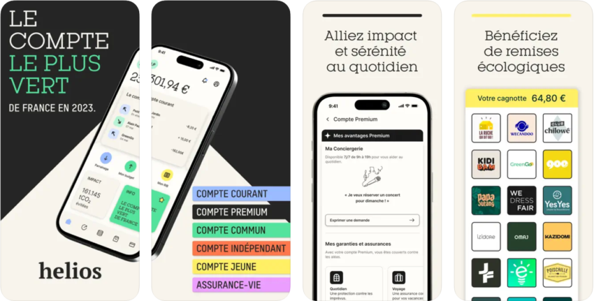 l'application helios sur l'app store