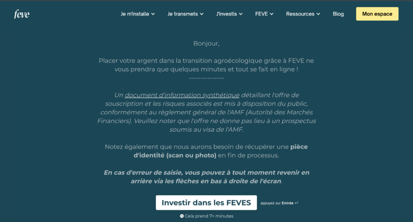 Souscription à FEVE