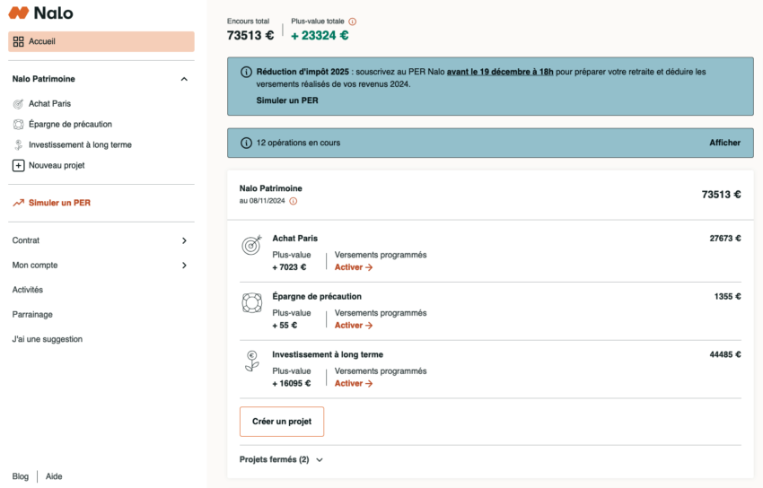 L'espace client de Nalo