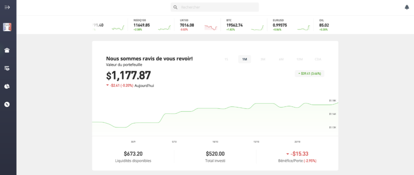 Espace client eToro