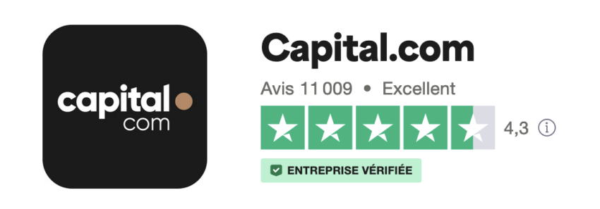 Avis des clients Capital.com sur Trustpilot 