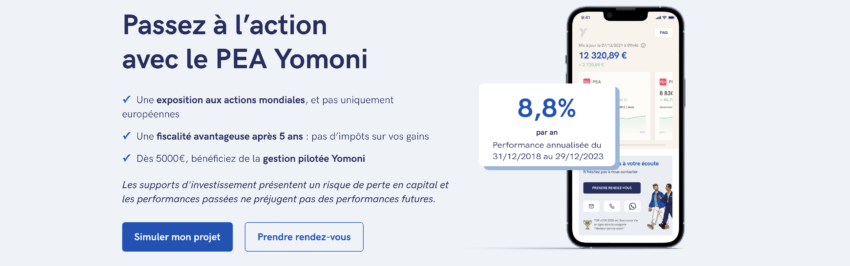 Le PEA en gestion pilotée avec Yomoni