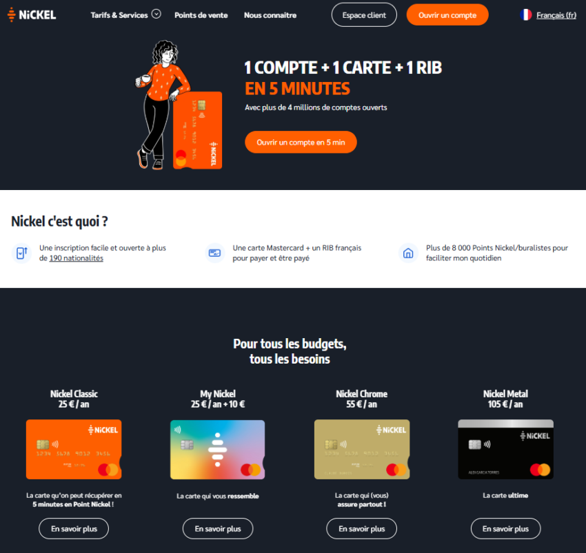 Avis Nickel banque mobile française