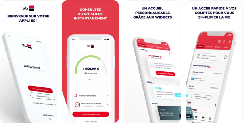 L'application SG sur le google play store